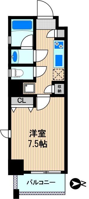 PRIME RESIDENCE(1K/5階)の間取り写真