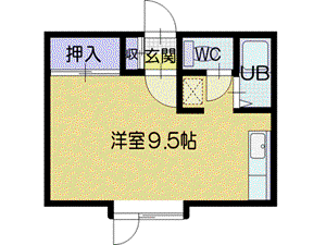 ベルノール文京台(ワンルーム/2階)の間取り写真