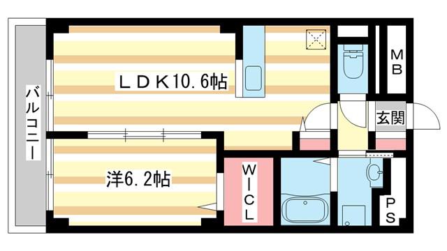 プラトウハウス(1LDK/3階)の間取り写真