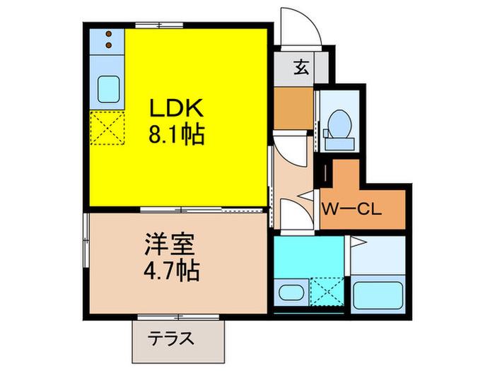 練馬区向山四丁目計画(1LDK/1階)の間取り写真