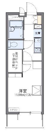 アイリスN(1K/3階)の間取り写真