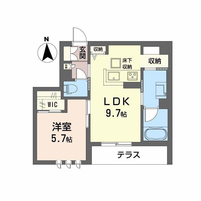 シャーメゾン エスペランサ都島II(1LDK/1階)の間取り写真