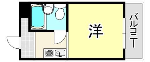 ダイドーメゾン岡本(ワンルーム/1階)の間取り写真