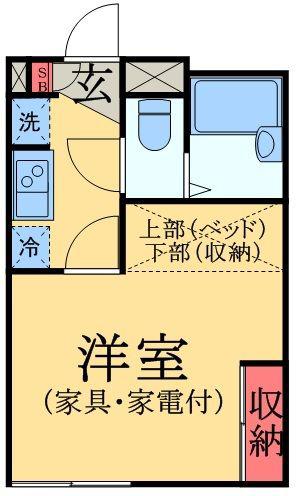 LP大日(1K/1階)の間取り写真