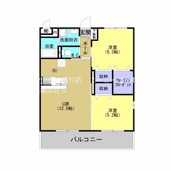 AMENITY N(2LDK/3階)の間取り写真