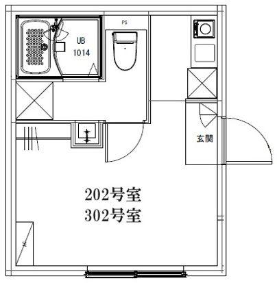 LUCE町屋(ワンルーム/3階)の間取り写真