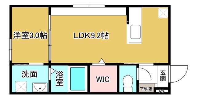 INTEGRAL AMALFI I(1LDK/2階)の間取り写真