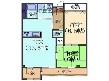 サルビアガーデン(2LDK/2階)の間取り写真