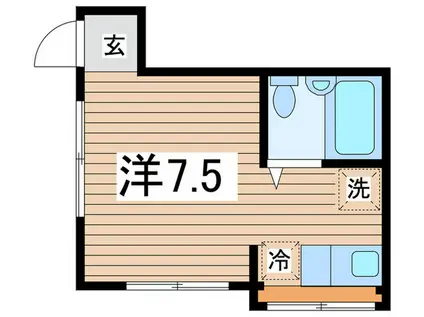 藤掛荘(ワンルーム/2階)の間取り写真