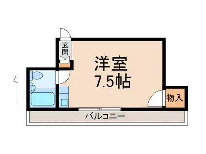 フォレストコート東高松(ワンルーム/3階)の間取り写真