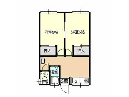 リバービレッジ平川(2K/1階)の間取り写真