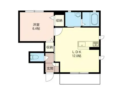シャーメゾンラティールD(1LDK/1階)の間取り写真