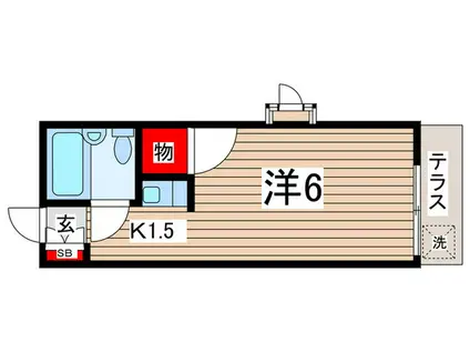 メゾンド日吉(1K/1階)の間取り写真
