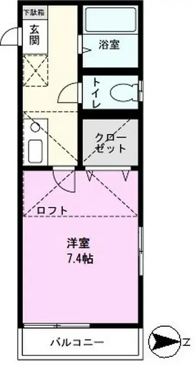 ウエストハイム神明 2階階 間取り