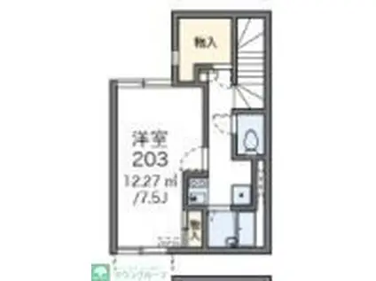 レオネクストシエルブルー戸塚(1K/2階)の間取り写真
