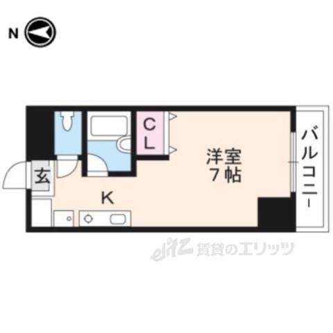 エミネンスコート瀬田(ワンルーム/6階)の間取り写真