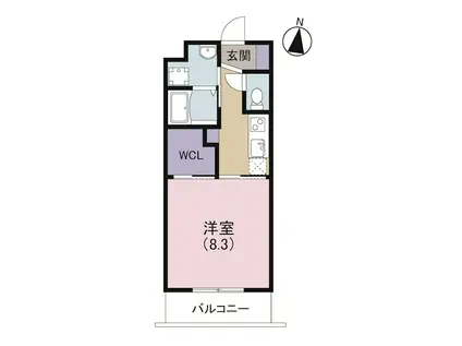 メゾンド・レアチーズ(1K/3階)の間取り写真