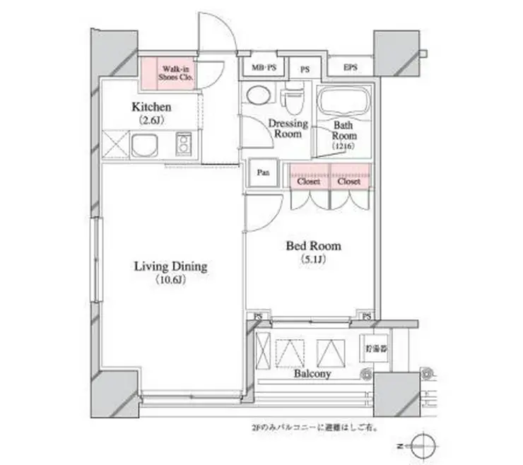 パークキューブ八丁堀 4階階 間取り