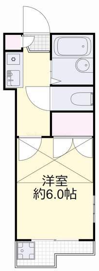 プレール浜(1K/1階)の間取り写真