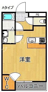 レオパレスプロスペラー新(1K/1階)の間取り写真