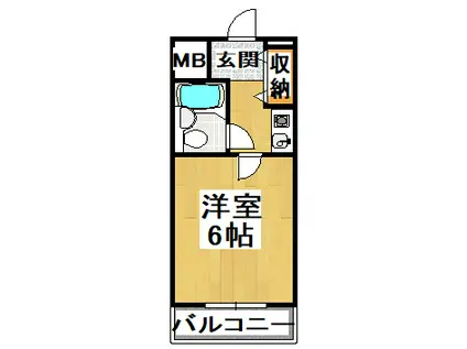 リバーズマンション(1K/3階)の間取り写真