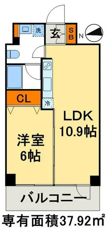 ソサエティ蔵前 10階階 間取り