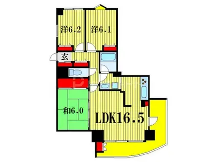レクセル五香ツインフォルテ(3LDK/2階)の間取り写真