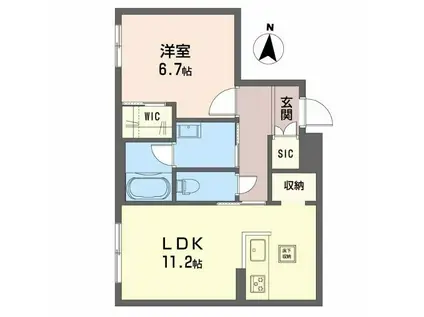 ムライチ・新大江ステージ(1LDK/1階)の間取り写真