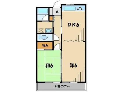 メゾン荻野(1LDK/3階)の間取り写真