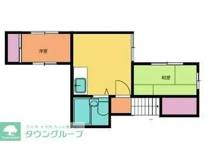 コーポエコー(2K/2階)の間取り写真