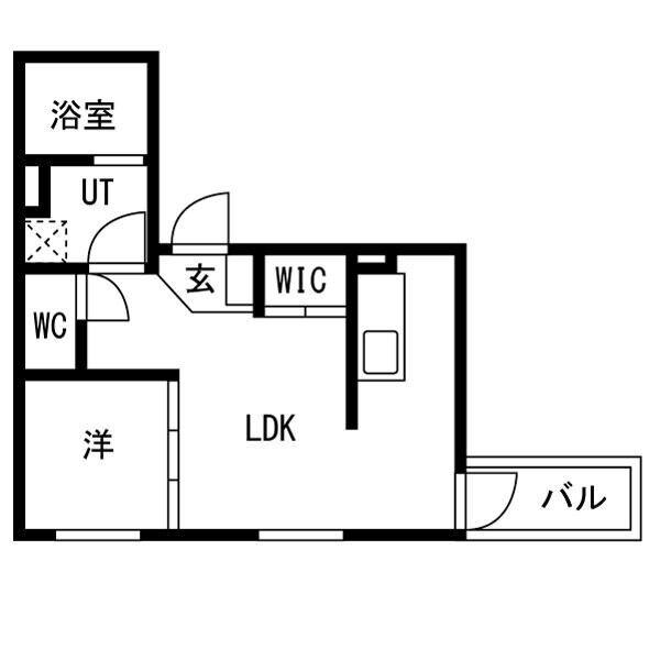 ARIE則武(1LDK/3階)の間取り写真