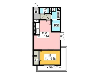 MAISON MINETTE(1LDK/3階)の間取り写真