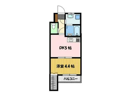 ALUCIA(1DK/3階)の間取り写真