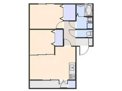ステージ6A棟(2LDK/2階)の間取り写真