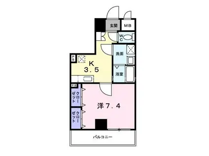 TMスクエア(1K/8階)の間取り写真