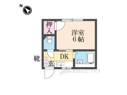 フレグランス京町(1K/2階)の間取り写真