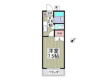 メゾン・ド・エイミー(1K/1階)の間取り写真