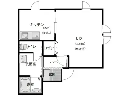 YSビル(1K/3階)の間取り写真