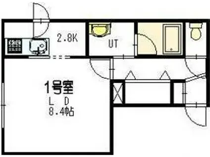 セイ・ルシード(1K/3階)の間取り写真