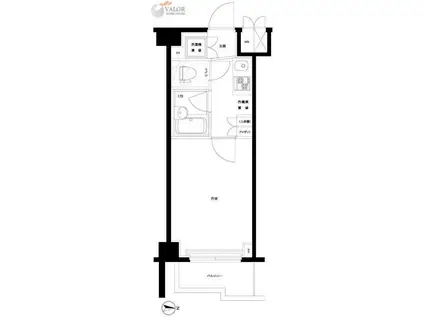 ルーブル武蔵新城(1K/6階)の間取り写真