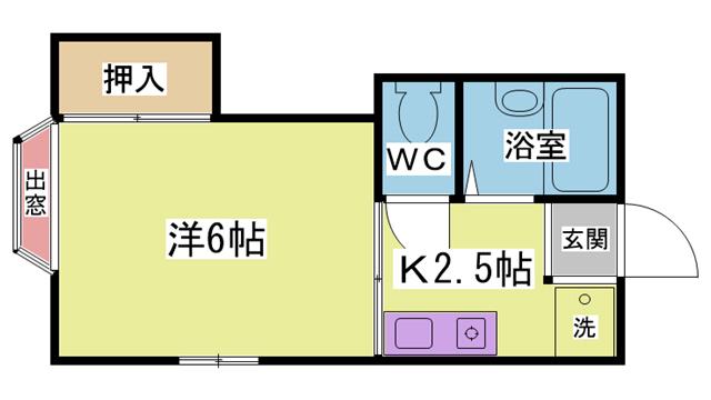 メゾン ドゥ フルール(1K/1階)の間取り写真