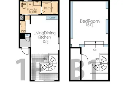 オーパス市谷薬王寺(1LDK/1階)の間取り写真