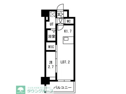 メイクスアート名駅南IV(1LDK/7階)の間取り写真
