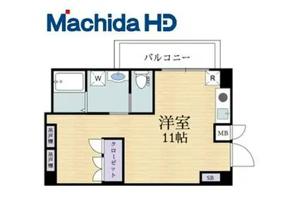 エヌエムトラントヌフセンター(ワンルーム/1階)の間取り写真