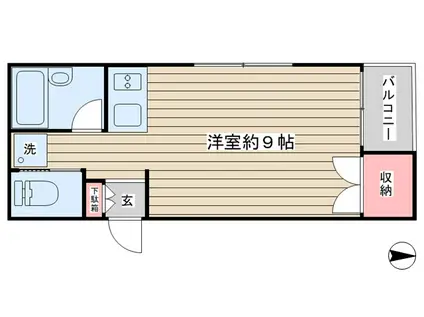 ラヴィータ・サヤカ(ワンルーム/1階)の間取り写真