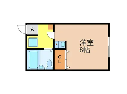 アイネパウゼ(ワンルーム/2階)の間取り写真