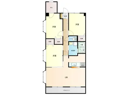 GOLF PLATZ(3SLDK/1階)の間取り写真