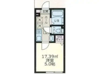ファーストヒルズYAMATE(1K/1階)の間取り写真