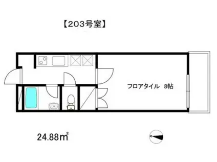 メゾネット上原(1K/2階)の間取り写真