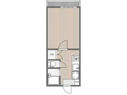 マデイラ(1K/2階)の間取り写真